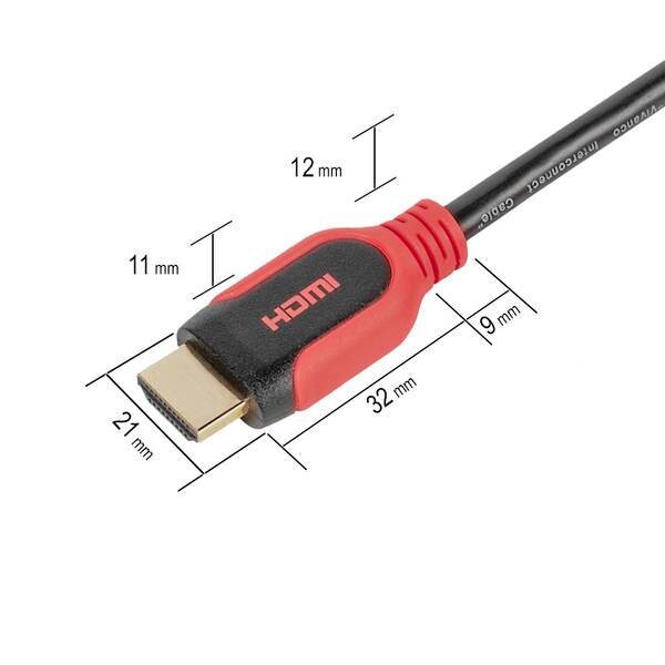 Vivanco HDMI-Kabel schwarz rot