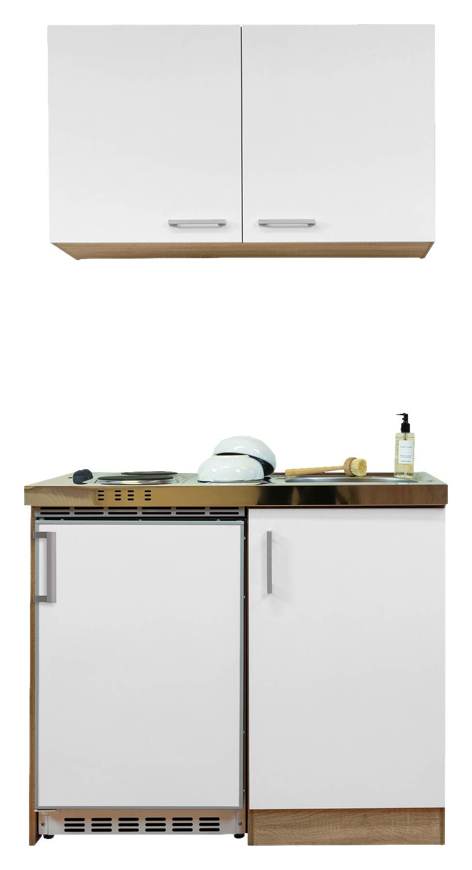 Respekta Miniküche 100 weiß matt B/H/T: ca. 100x200x60 cm