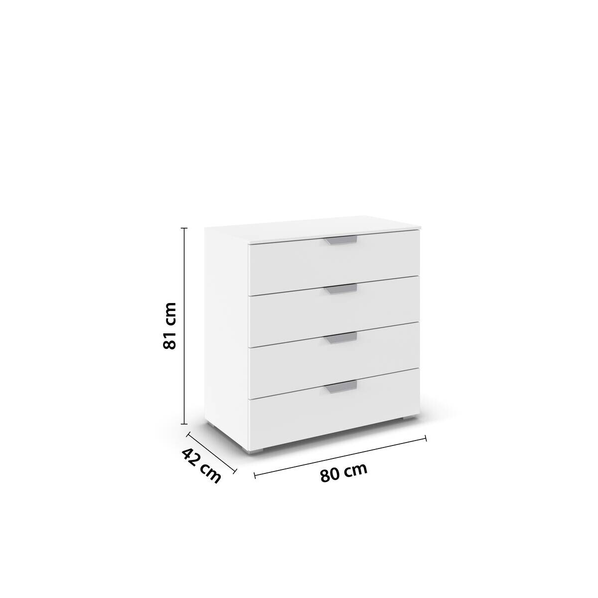 Kommode Aditio Alpinweiß B/H/T: ca. 80x81x42 cm