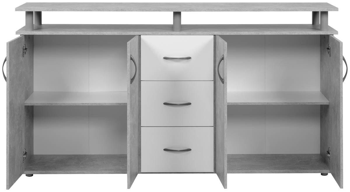 Megakommode Nevada Beton Optik B/H/T: ca. 155x84x35 cm