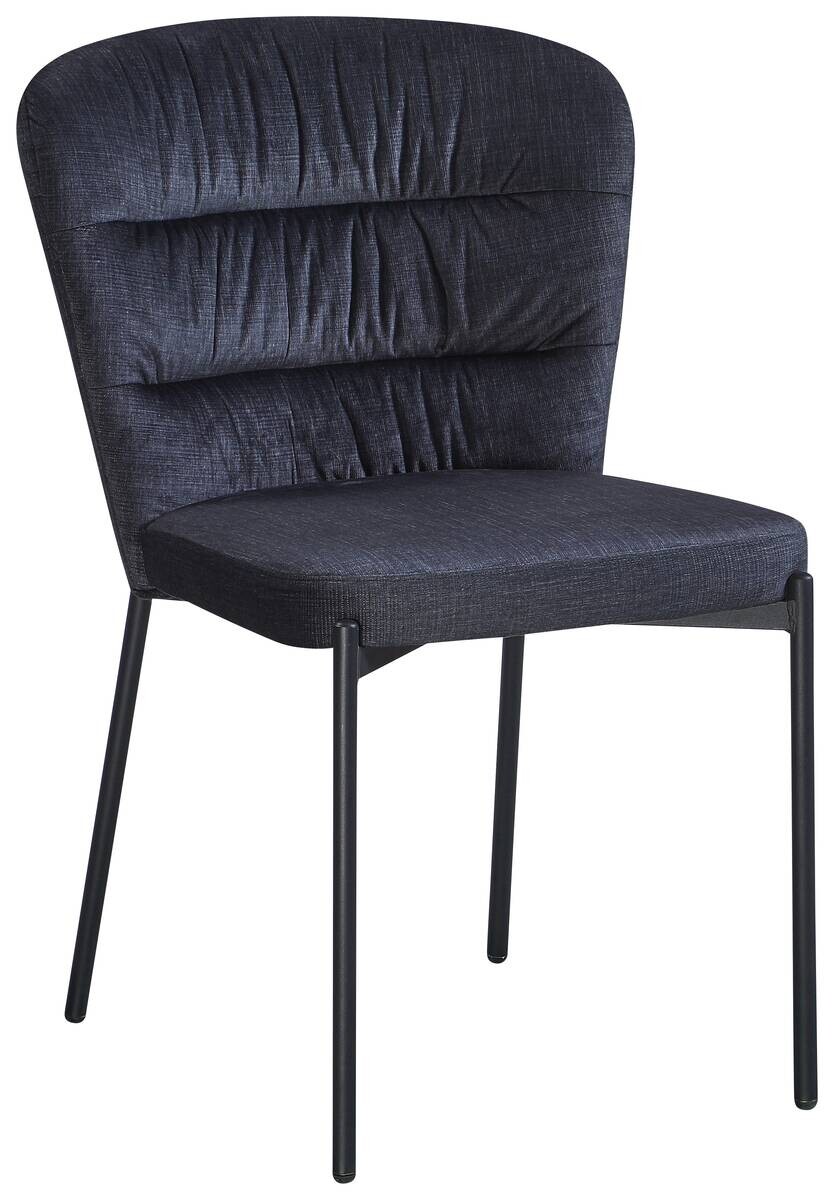 Stuhl Dora dunkelgrau Velourstoff