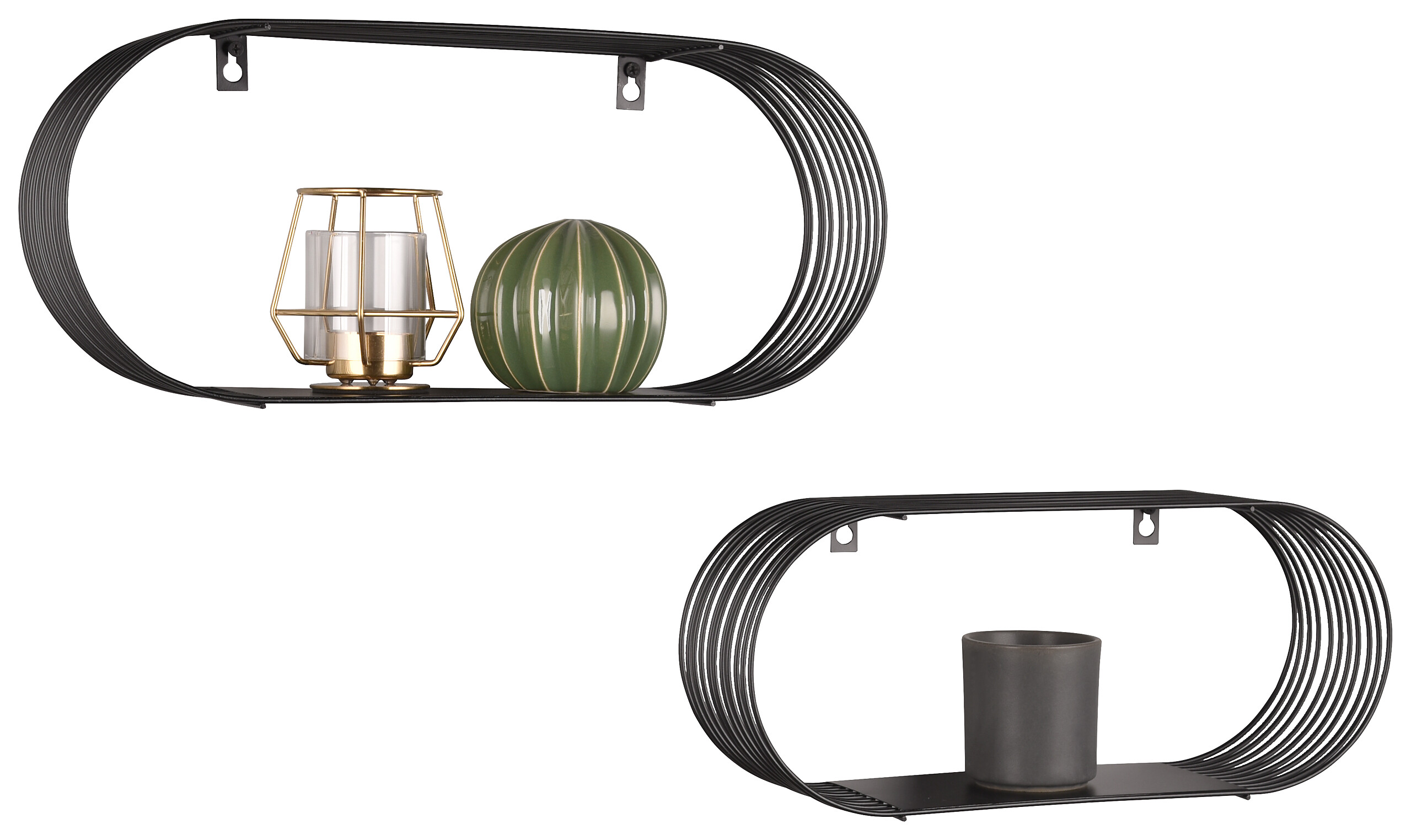 Wandregal Jessica schwarz Metall