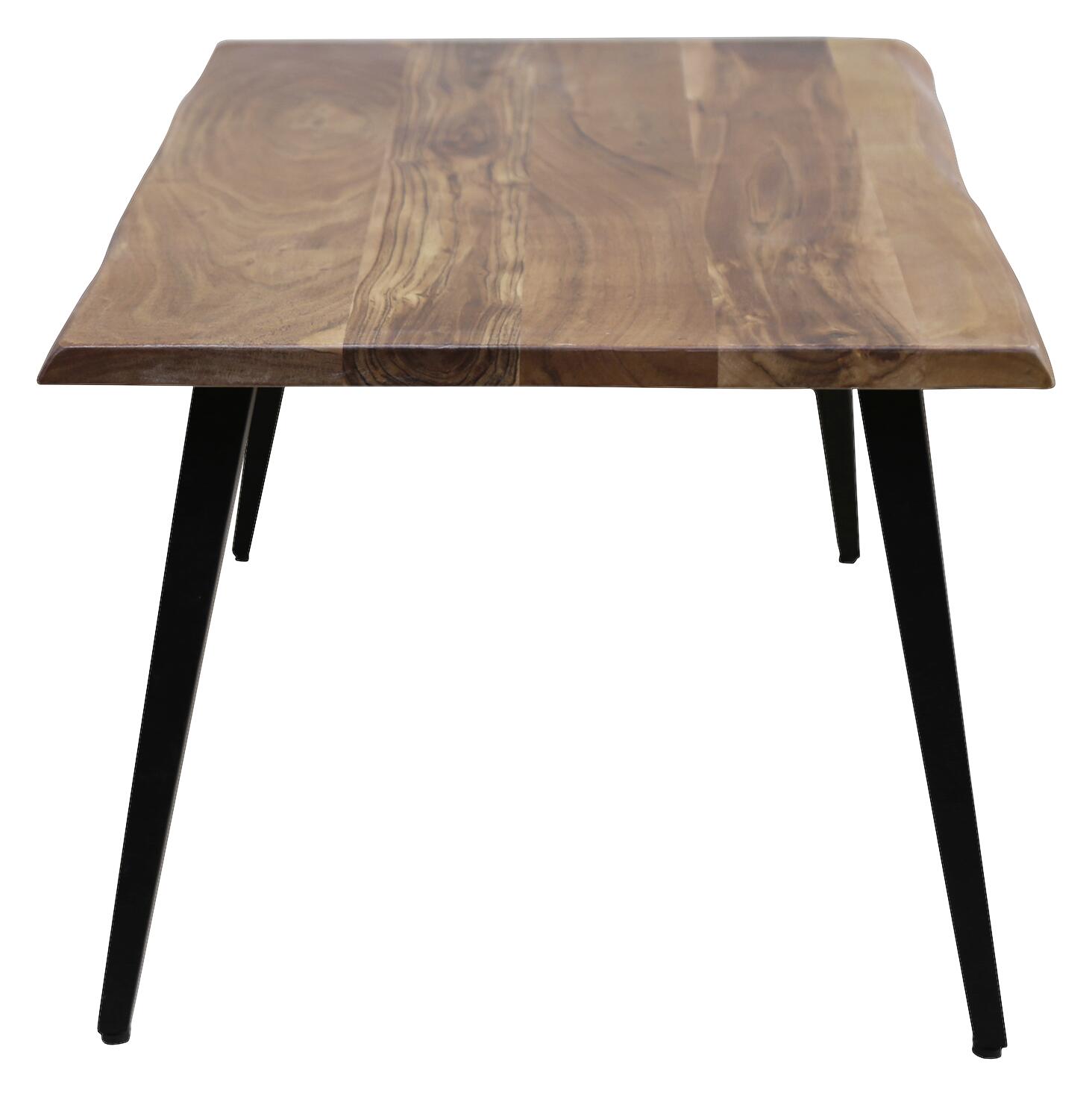 byLIVING Couchtisch CADDY natur schwarz Akazie Metall B/H/T: ca. 110x45x60 cm