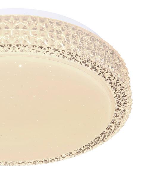 GLOBO Deckenleuchte Ovi weiß Opal klar Metall Acryl H/D: ca. 8x26 cm