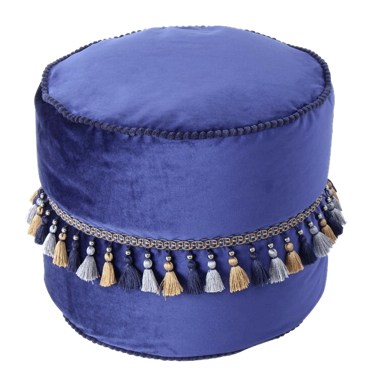 360 Living Hocker Taj Mahal 200 blau H/D: ca. 38x45 cm