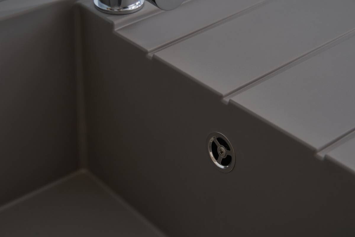 Respekta Einbauspüle Houston 80 x 50 G Beton grau Mineralite B/H/T: ca. 80x21x50 cm