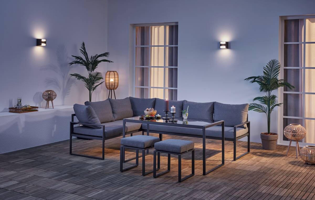 POCOline Loungeset Madrid anthrazit Stahl