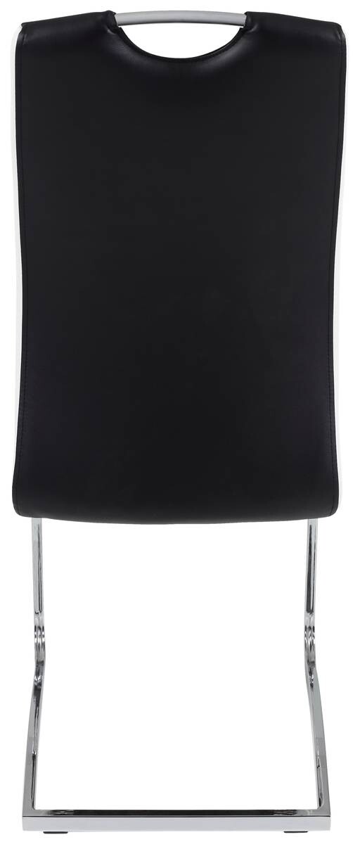 Schwingstuhl Tabea 4er Set schwarz weiß Kunstleder Kunstleder B/H/T: ca. 43x99x61 cm