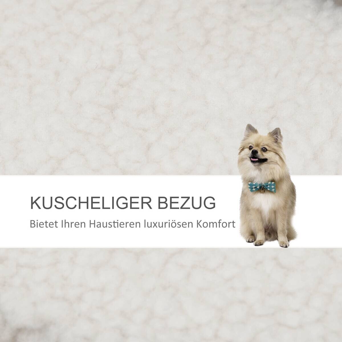 PawHut Haustiertreppe m. Kratzbaum Ball weiß Spanplatte B/H/L: ca. 40x60x64 cm