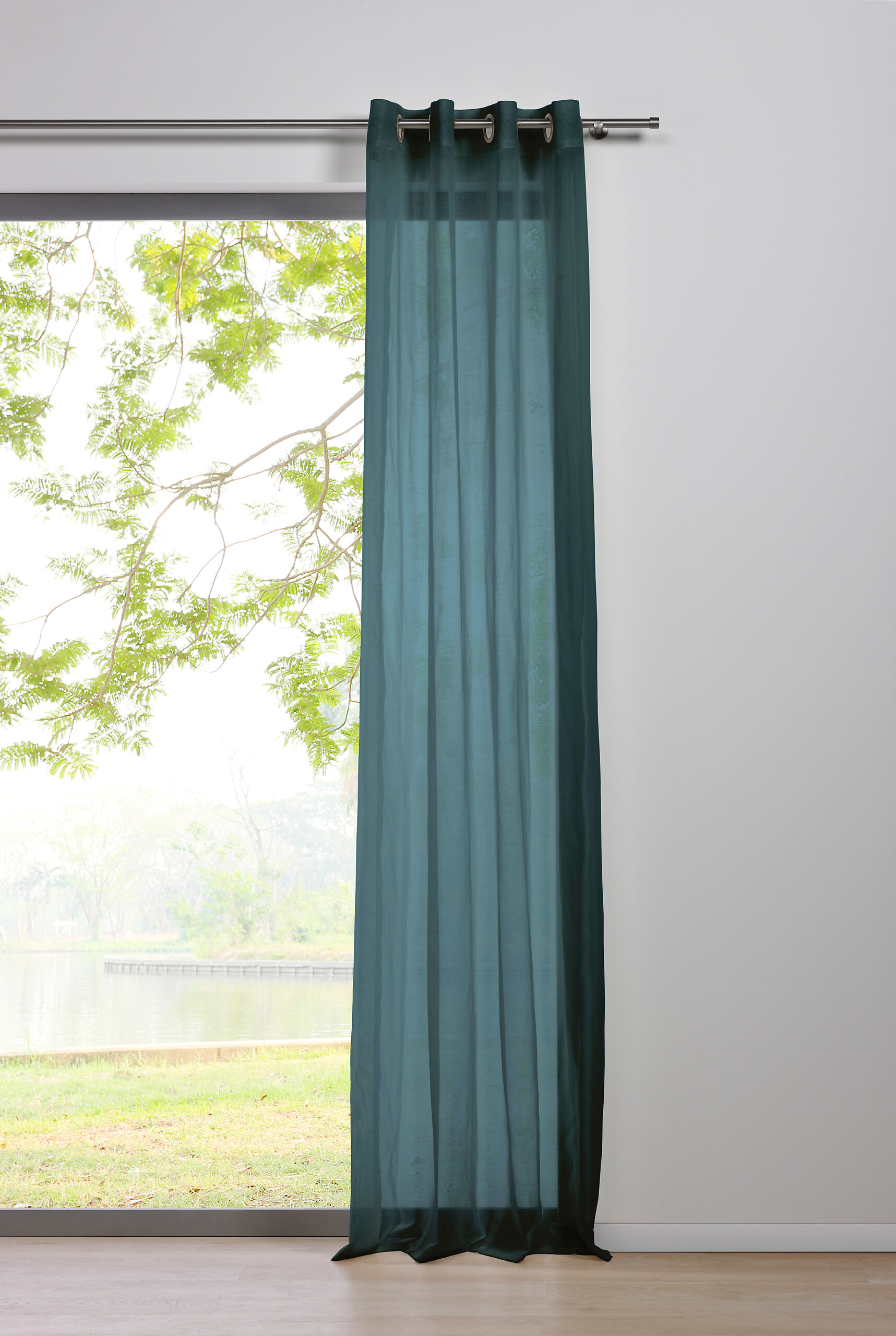 Ösenvorhang PURE blau B/L: ca. 135x300 cm