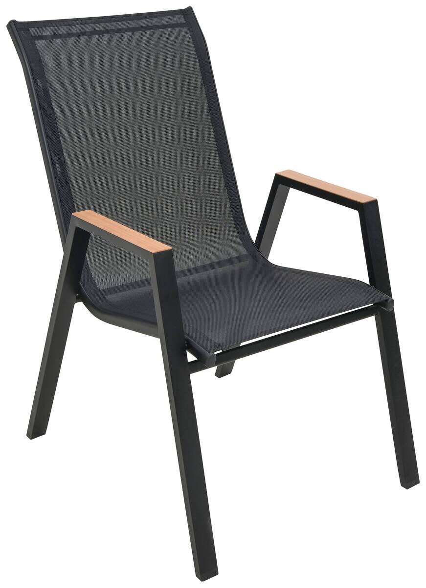 POCOline Stapelstuhl Bari schwarz Stahlrohr B/H/L: ca. 74x91x55 cm