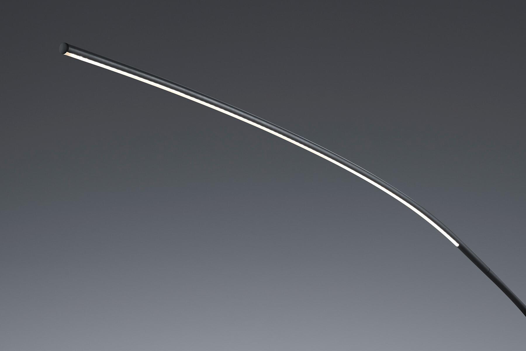 TRIO Bogenleuchte Shanghai schwarz Metall B/H: ca. 65x210 cm