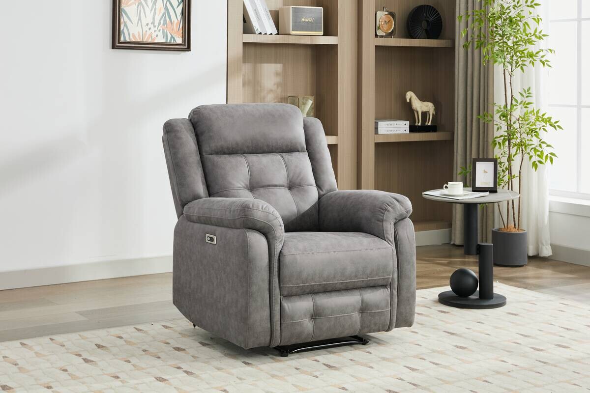 Sessel Philip grau Microfaser B/H/T: ca. 94x103x95 cm