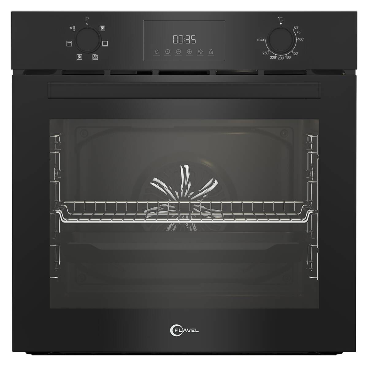 FLAVEL Einbaubackofen FLIE22300BRX schwarz B/H/T: ca. 59,4x59,5x56,7 cm