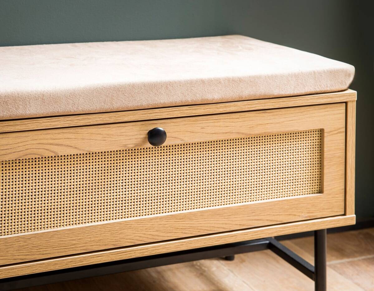 Schuhbank natur Eiche Optik B/H/T: ca. 100x60x38 cm