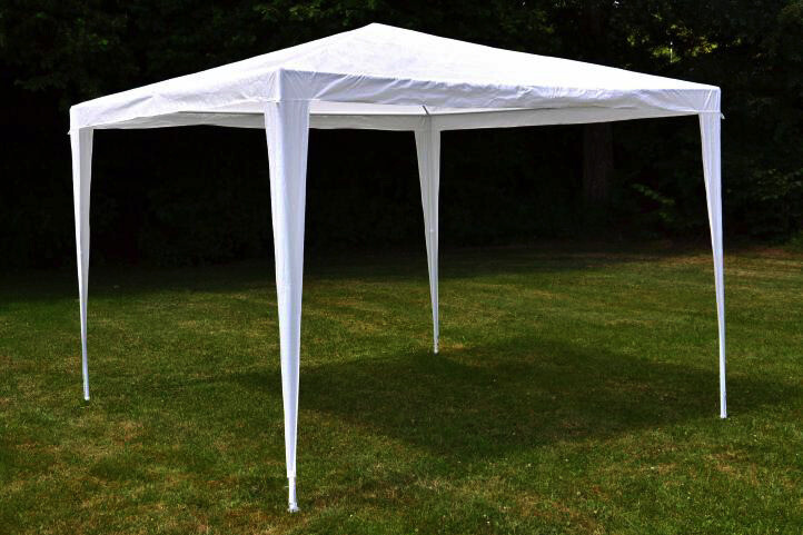 VCM Pavillon weiß Stahlrohr B/H/L: ca. 300x197x300 cm