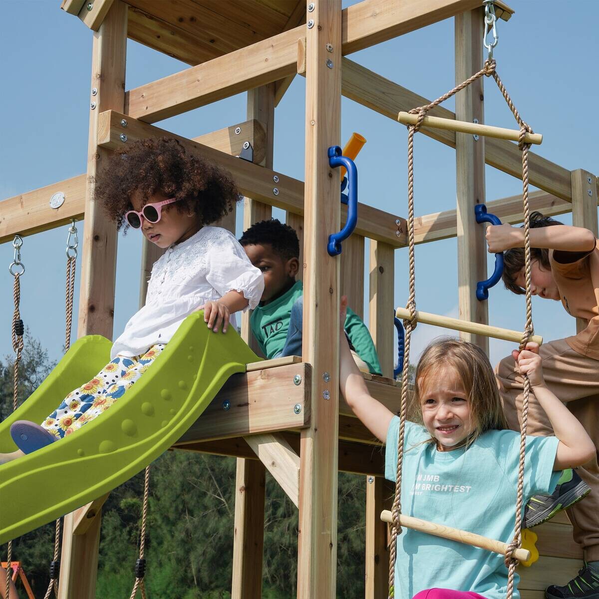 AXI Spielturm Moos grün B/H/L: ca. 342x267x375 cm