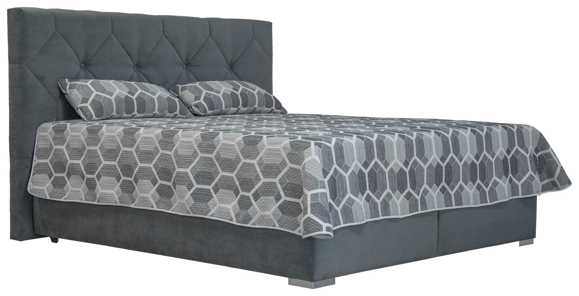 Polsterbett Gela grau Liegefläche B/L: ca. 180x200 cm