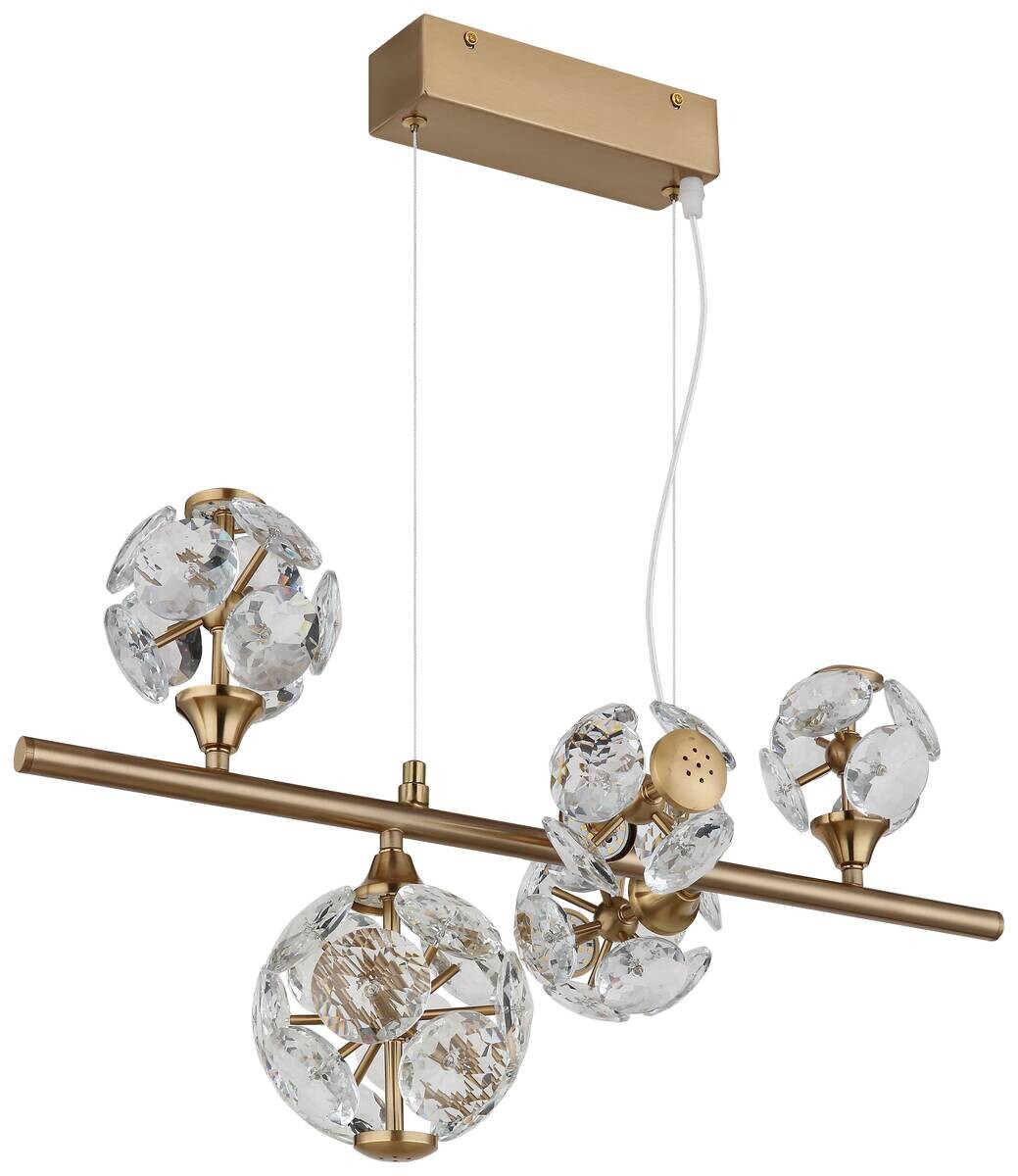 GLOBO Pendelleuchte klar gold Metall B/H/T/L: ca. 31x150x61x61 cm 1.0 Brennstellen