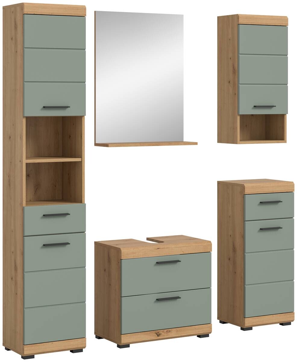 Badezimmer-Set Scout Eiche Artisan Nachbildung salbei Nachbildung B/H/T: ca. 164x191x37 cm
