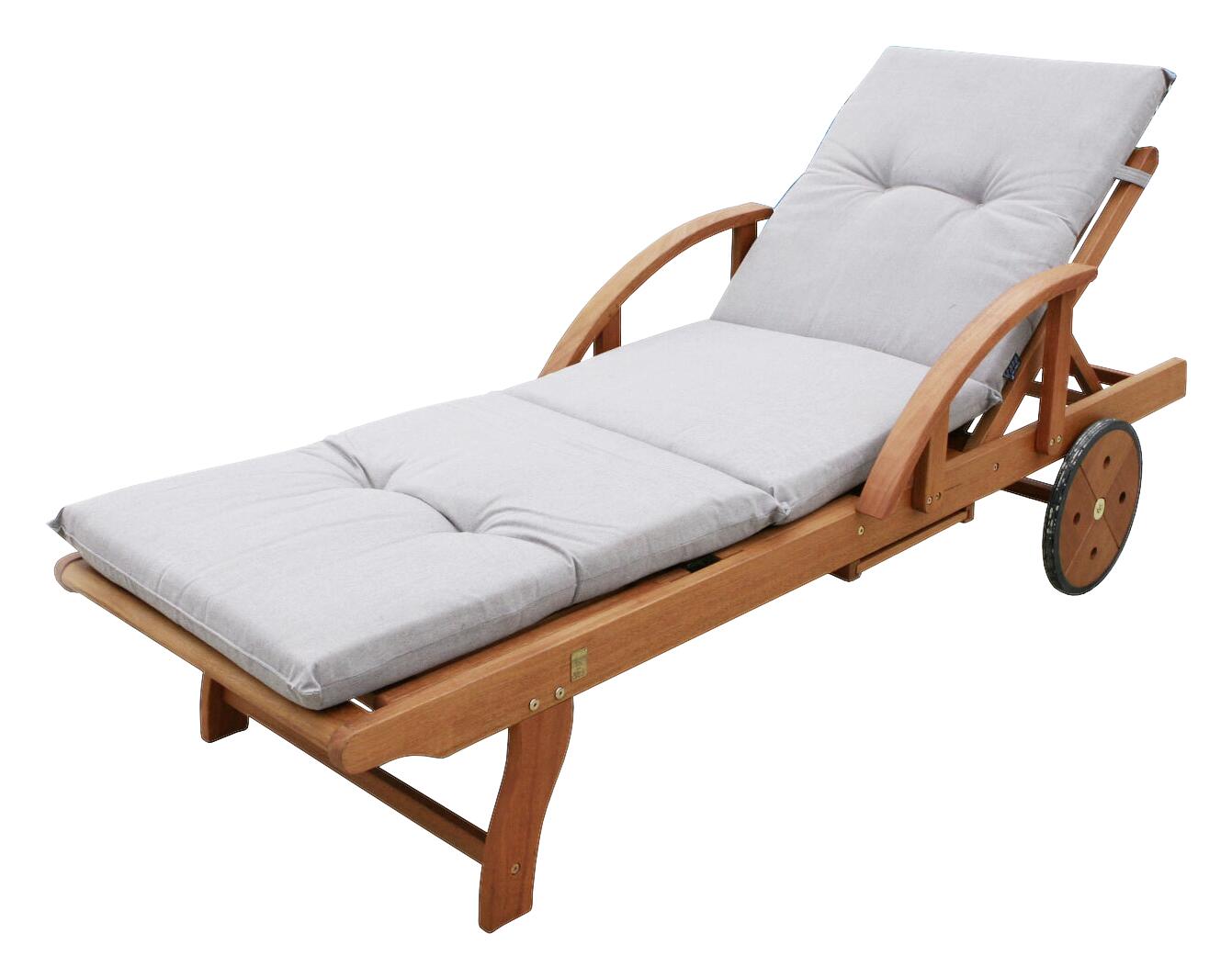 Grasekamp Auflage für Gartenliege sand Polyester-Mischgewebe B/H/L: ca. 60x9x205 cm