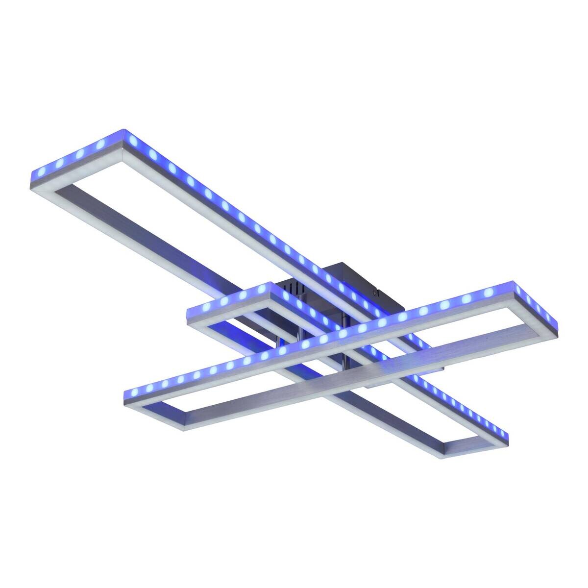 Näve Leuchten Deckenleuchte 1403060 Alu Kunststoff Metall B/H/T: ca. 60x11x95 cm null 6 Brennstellen