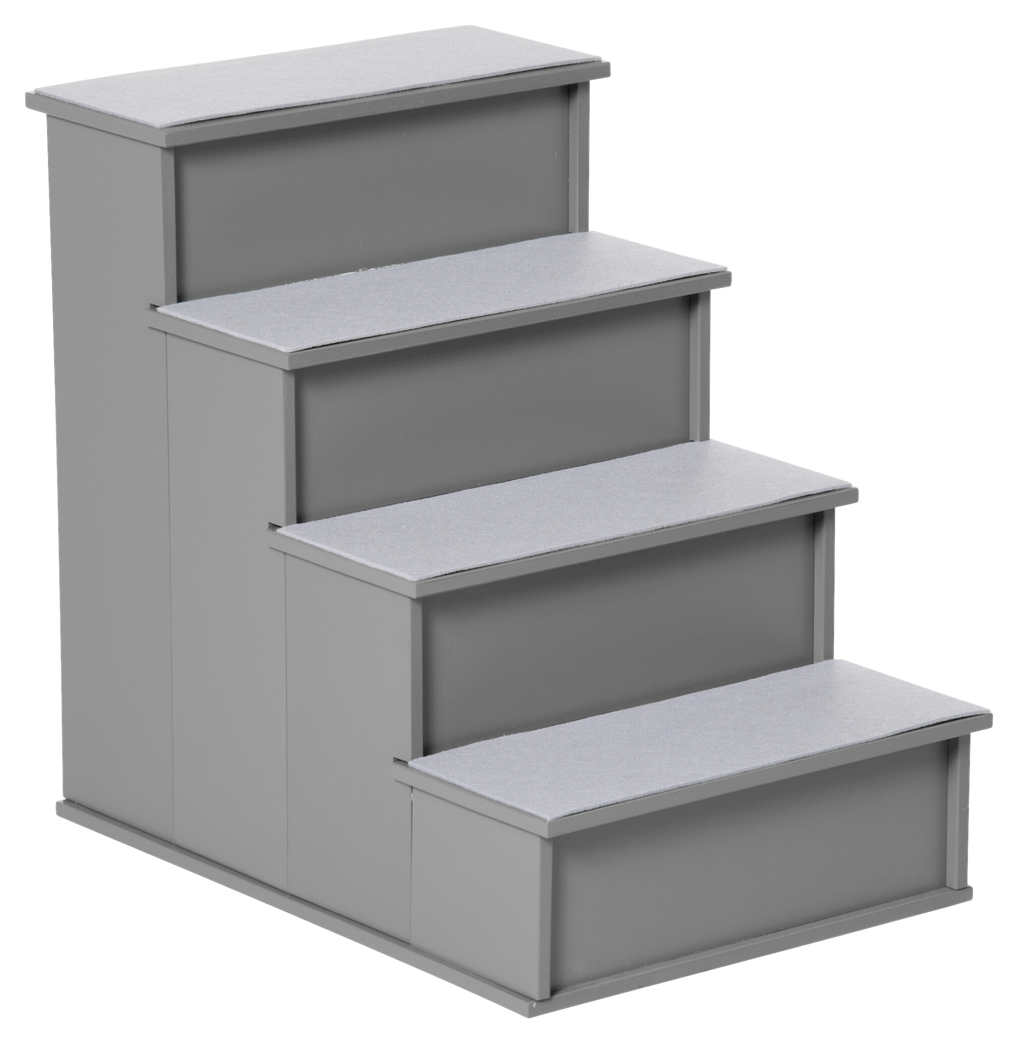 PawHut Haustiertreppe grau Plüsch B/H/L: ca. 59x54,2x40 cm PawHut Haustiertreppe grau Plüsch B/H/L: ca. 59x54,2x40 cm
