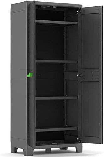 Keter Kunststoffschrank Moby grau Kunststoff B/H/T: ca. 80x182x44 cm