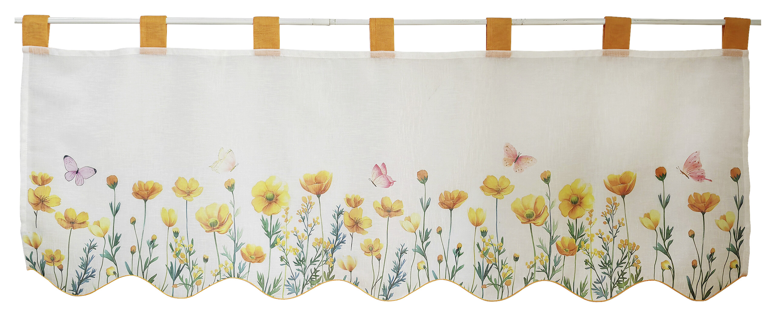 Scheibengardine sortiert B/L: ca. 120x45 cm