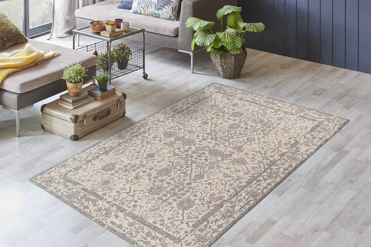 Kayoom Flachflorteppich Perry 125 creme B/L: ca. 80x150 cm