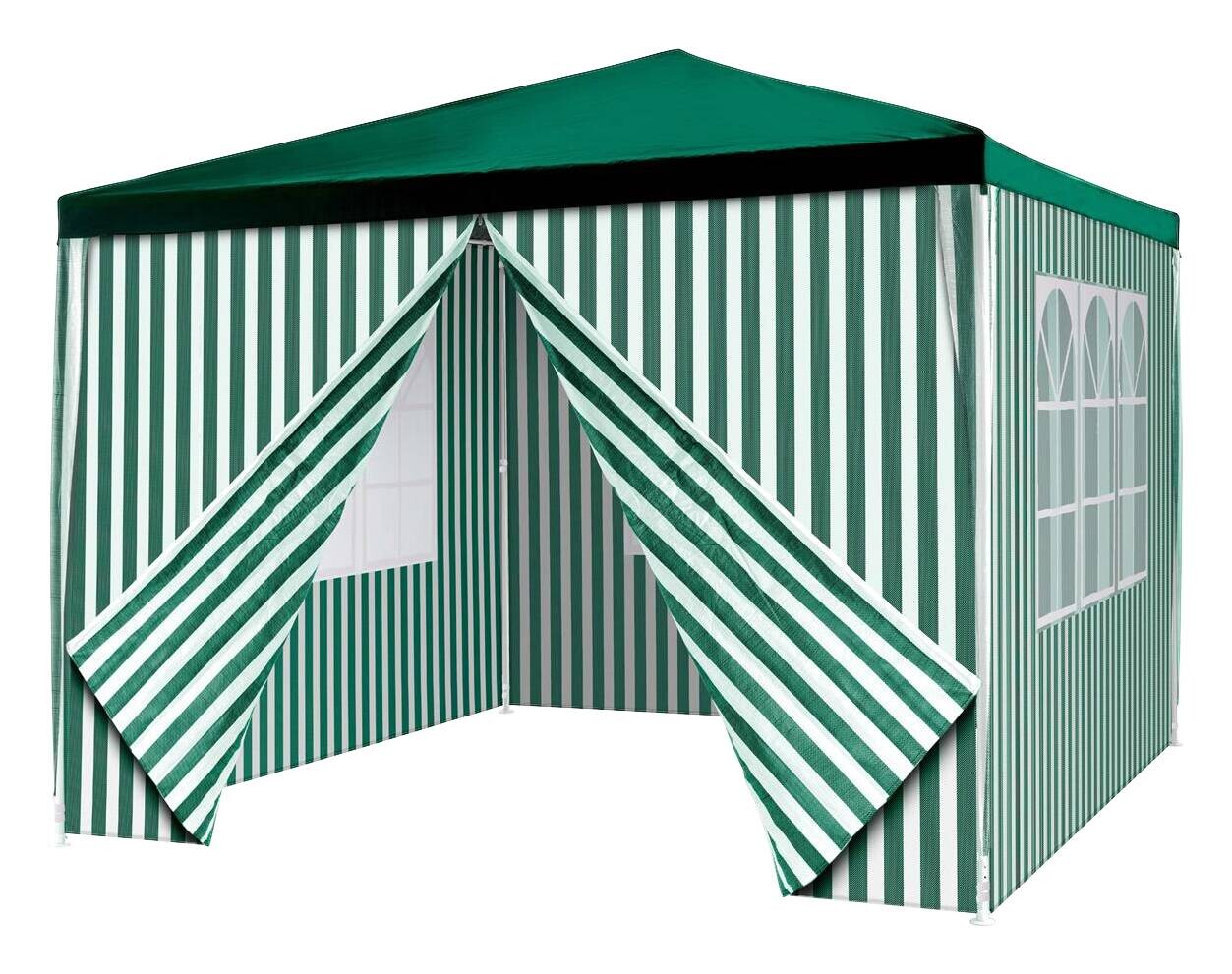 VCM Pavillon grün Polyester-Mischgewebe B/H/L: ca. 300x187x300 cm