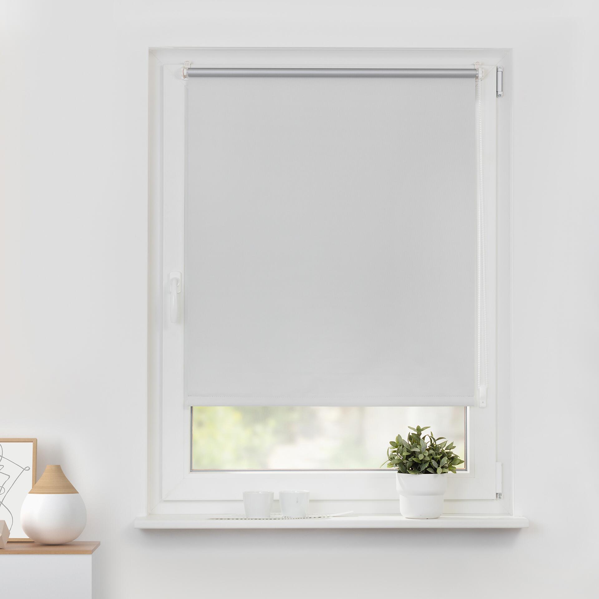 LICHTBLICK Thermo Klebe-/Klemmrollo Verdunklungsqualität weiß B/L: ca. 80x150 cm