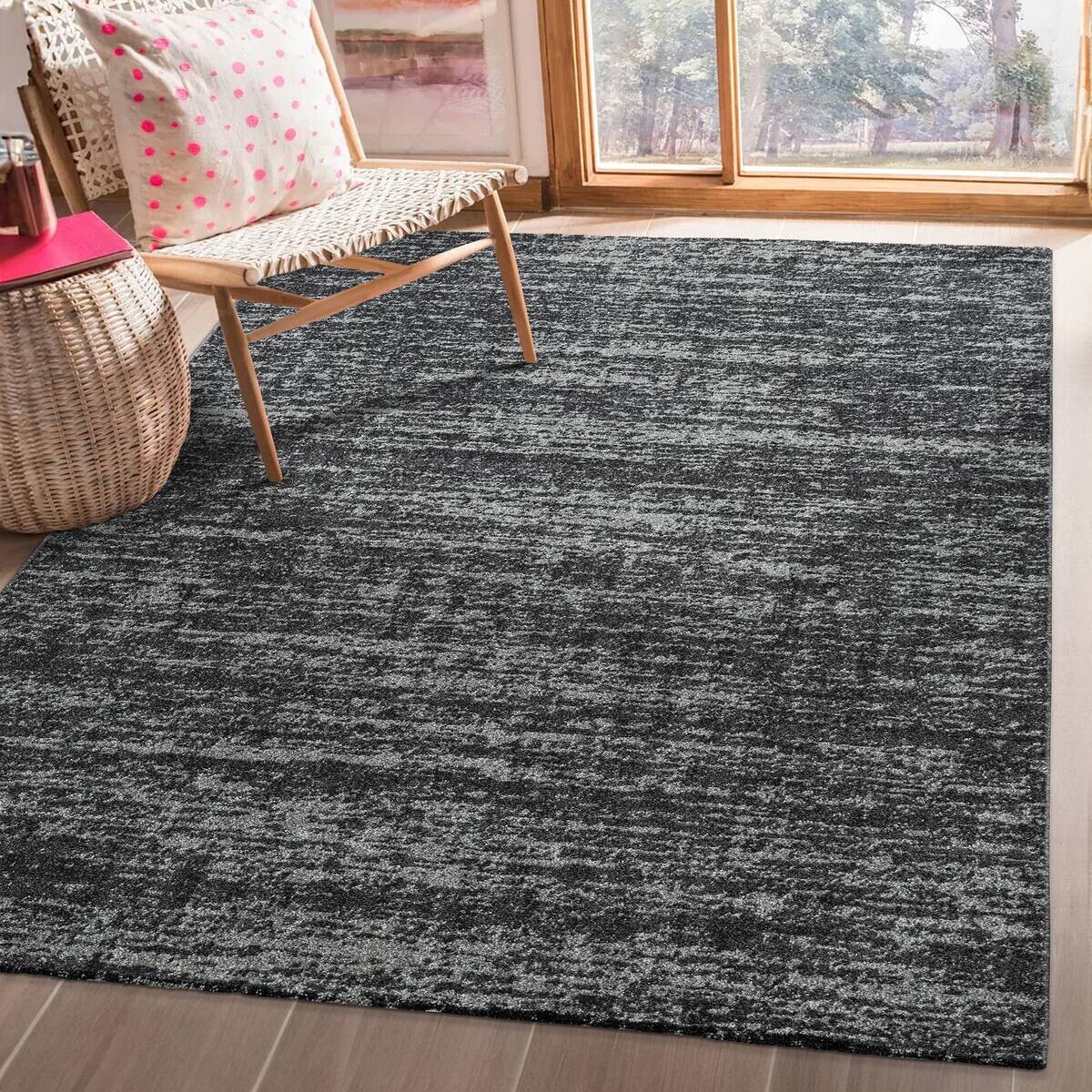 Sanat Kurzflorteppich OSLO schwarz B/L: ca. 120x170 cm