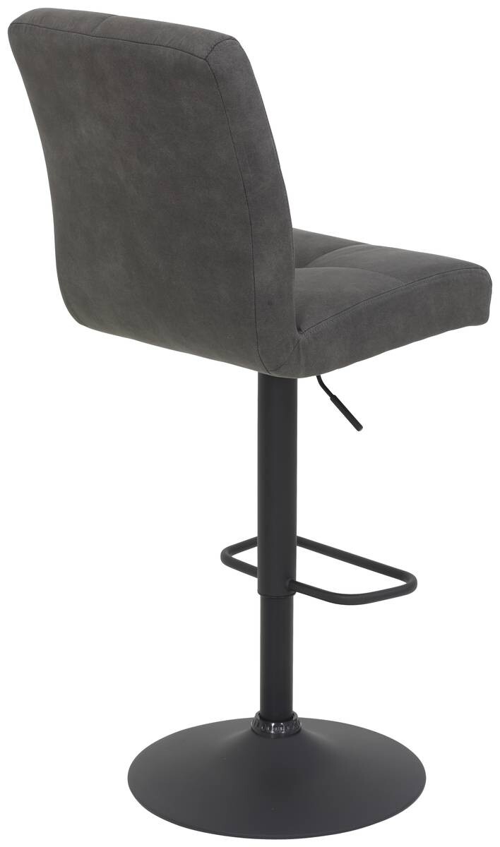 Barhocker Leni anthrazit Vintage Microfaser B/H/T: ca. 44x102x57 cm