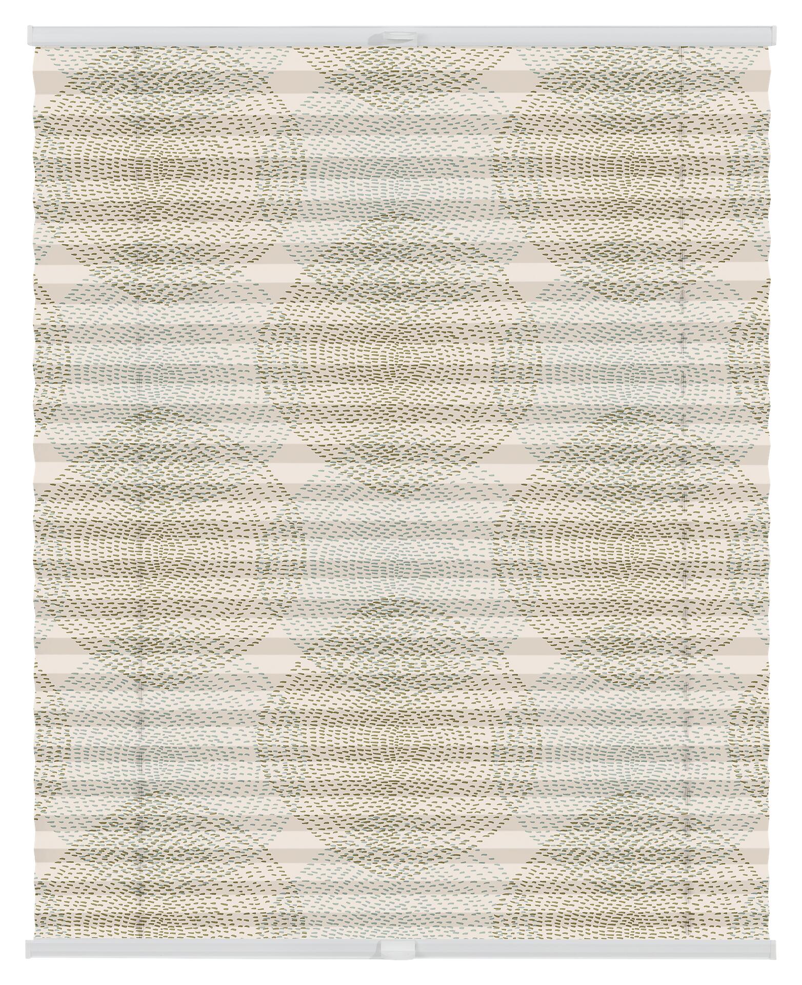 LICHTBLICK Spannplissee Stripy Boho Drop beige B/L: ca. 80x130 cm
