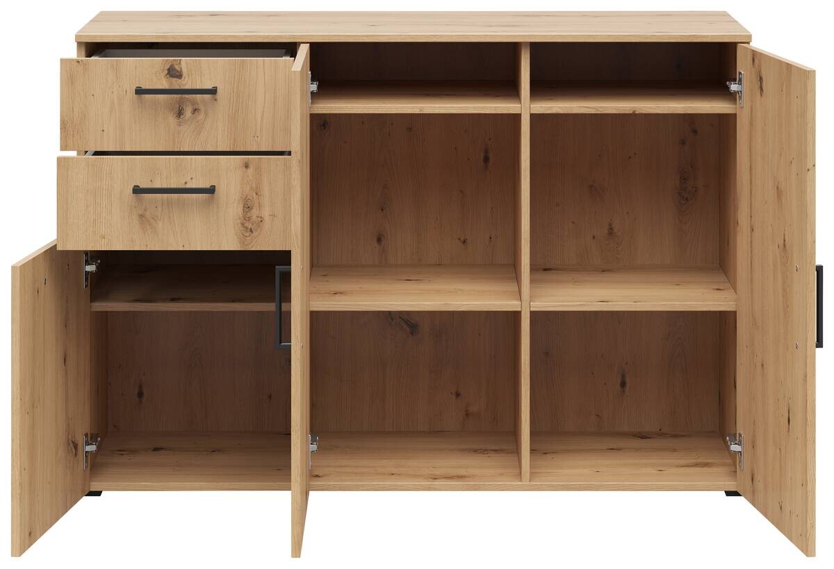 Kommode Multi-Stauraum Typ 28 Eiche Artisan Nachbildung B/H/T: ca. 120x83x40 cm