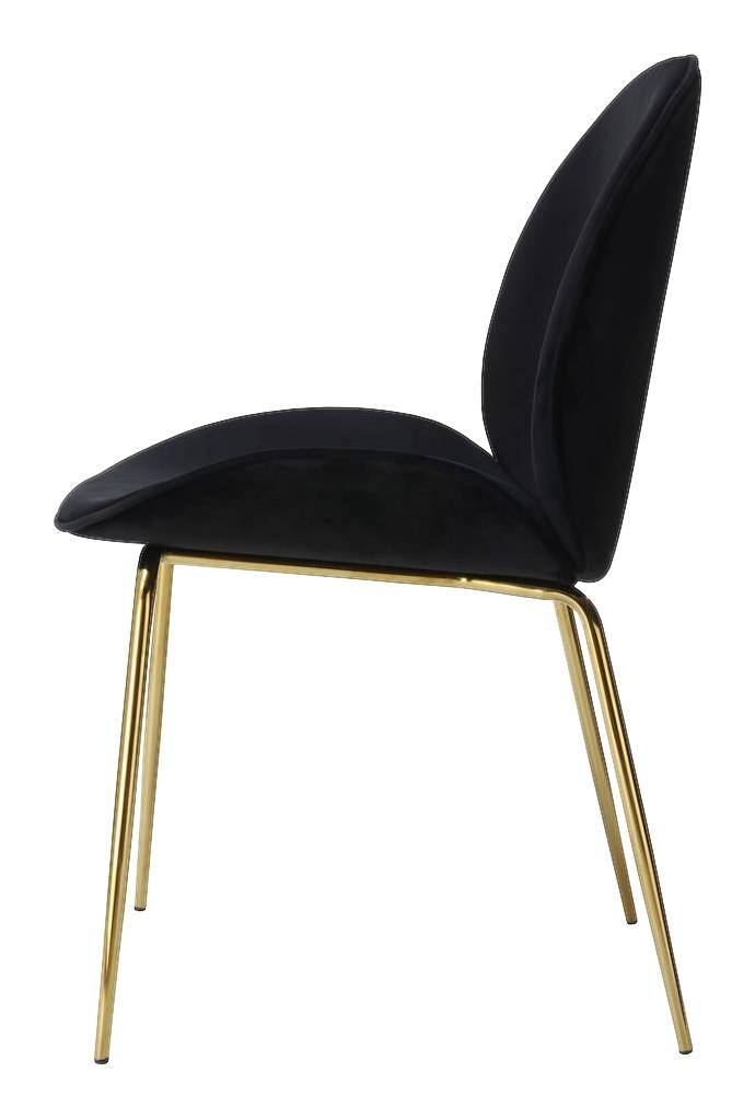 Stuhl Charlize 100 2er schwarz Microfaser B/H/T: ca. 48x87x59 cm