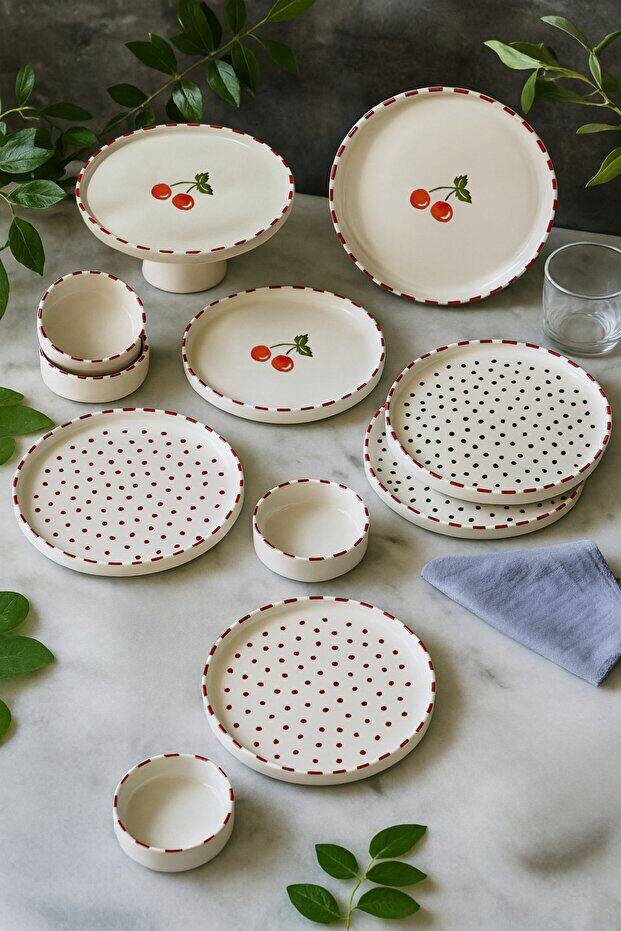 HermiaConcept Frühstücksservice beige Keramik 11 tlg.