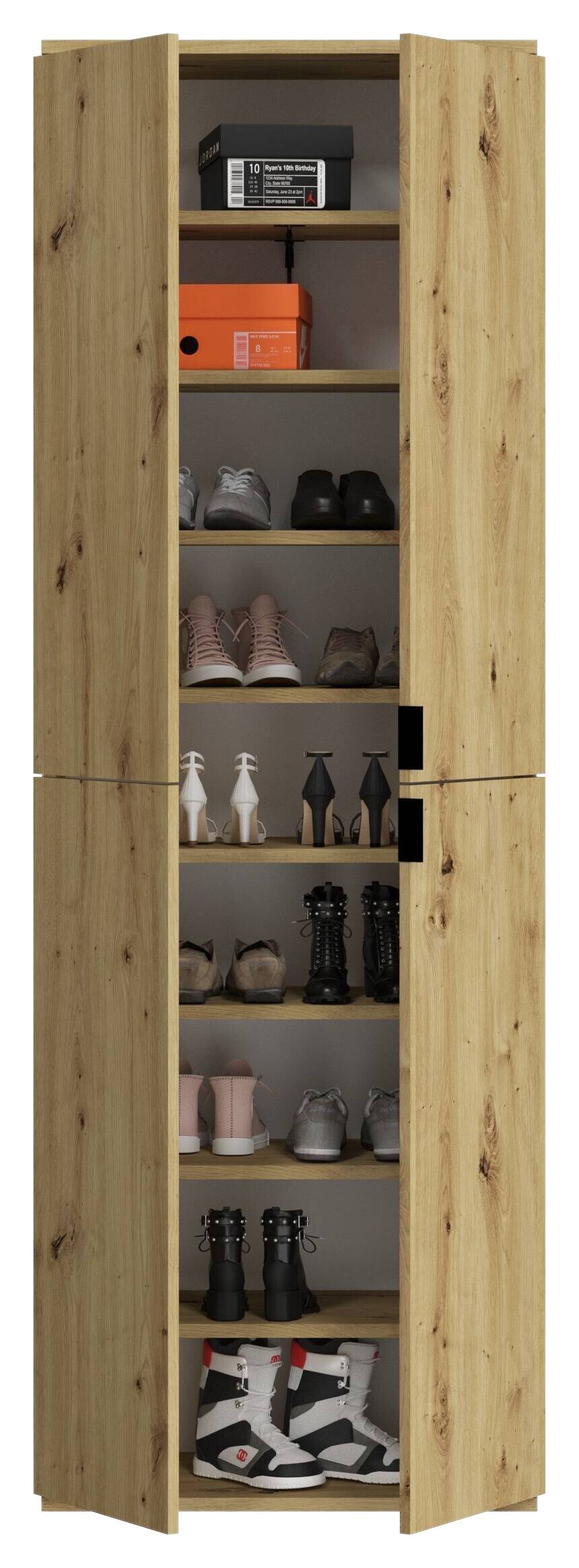 Garderobe PROJEKT Eiche Artisan Nachbildung B/H/T: ca. 183x193x34 cm