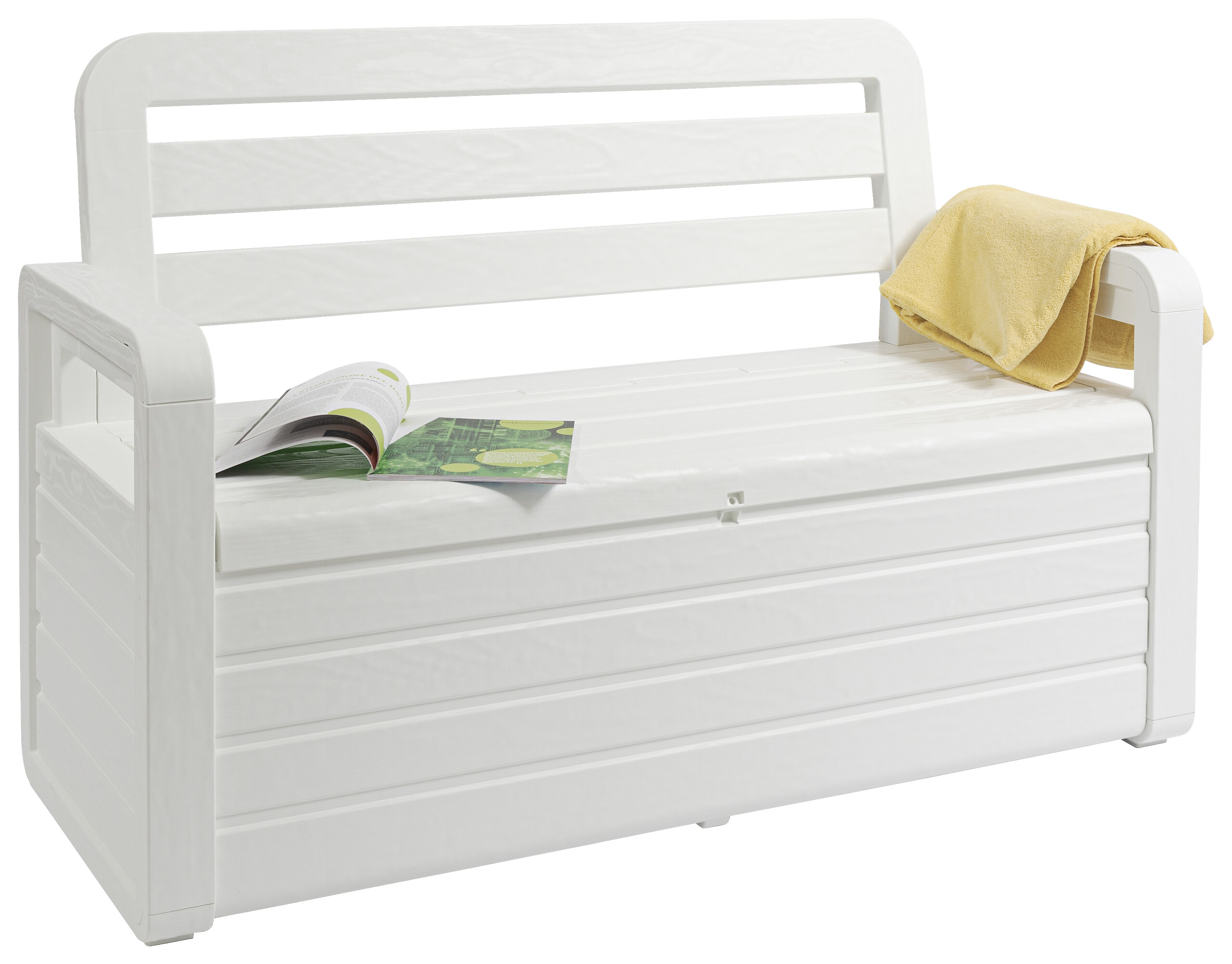 Toomax Gartenbank Foreverspring weiß Kunststoff B/H/T: ca. 132,5x89x58 cm