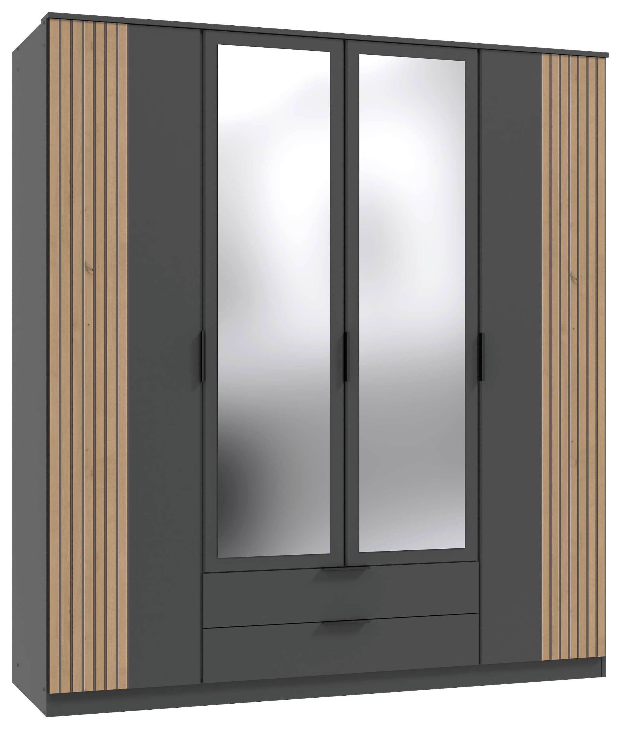 Kleiderschrank Lübeck Graphit B/H/T: ca. 180x199x58 cm Kleiderschrank Lübeck Graphit B/H/T: ca. 180x199x58 cm
