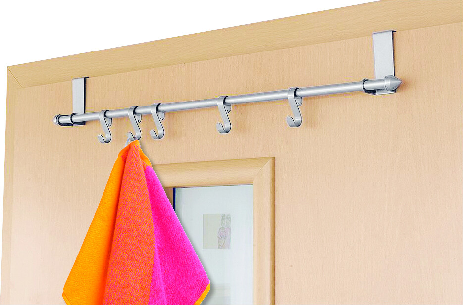 Axentia Türgarderobe silber Metall B/H/L: ca. 62,5x4x10 cm