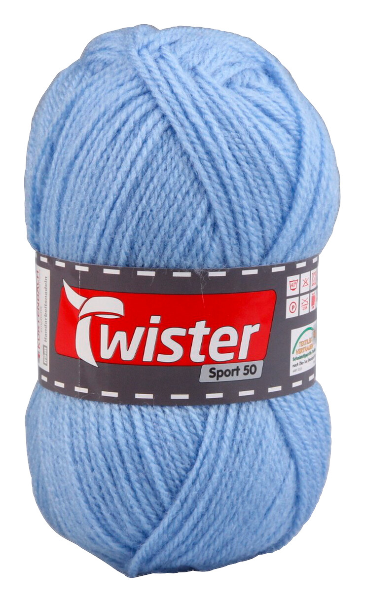 Twister Handstrickgarn Twister Sport uni hellblau L: ca. 15000 cm