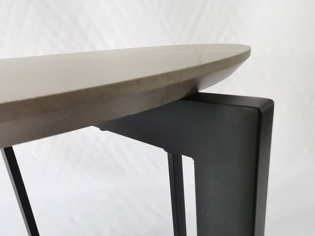 Beistelltisch Eik Marmor Optik schwarz H/D: ca. 50x45 cm