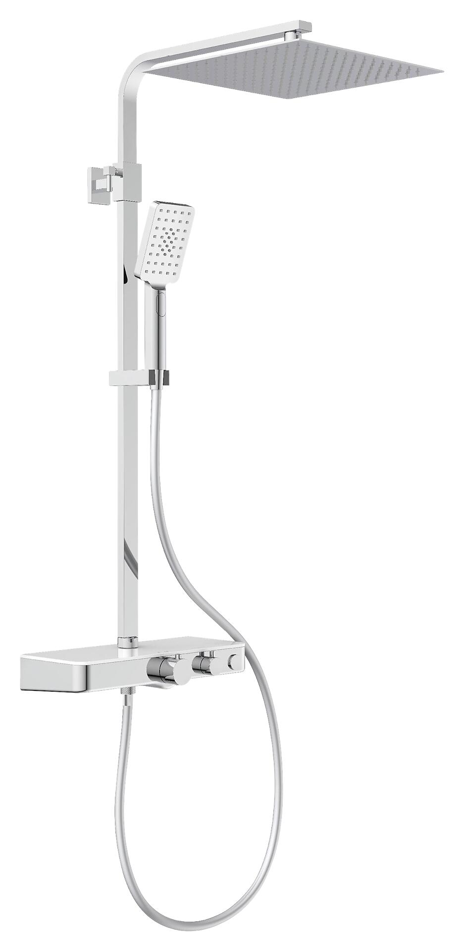 Überkopf-Brauseset mit Thermostatarmatur OCEAN Chrom B/H/T: ca. 47x88,5x10,6 cm