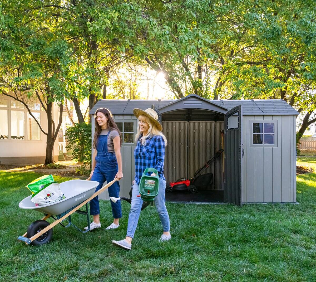 Lifetime Gerätehaus Kentucky grau B/H/L: ca. 427x265x206 cm