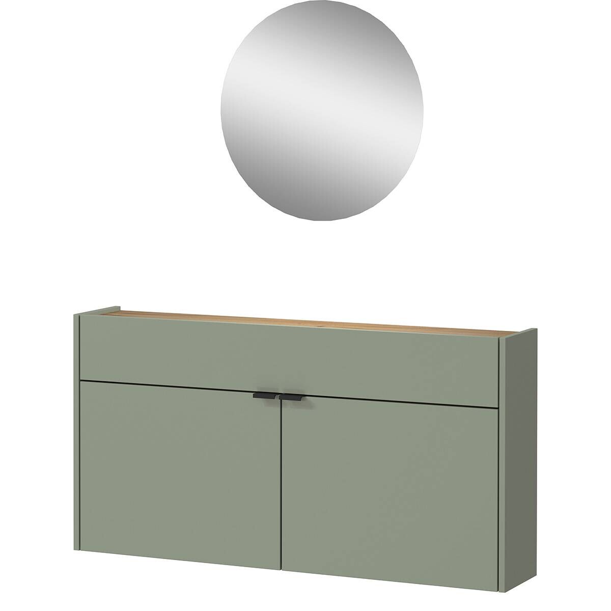 Garderobe 7937-629 grün Eiche Navarra Nachbildung B/H/T: ca. 110x200x22 cm