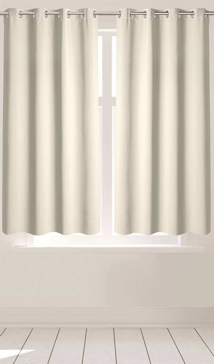 Ösenvorhang Verona wollweiß B/L: ca. 140x145 cm