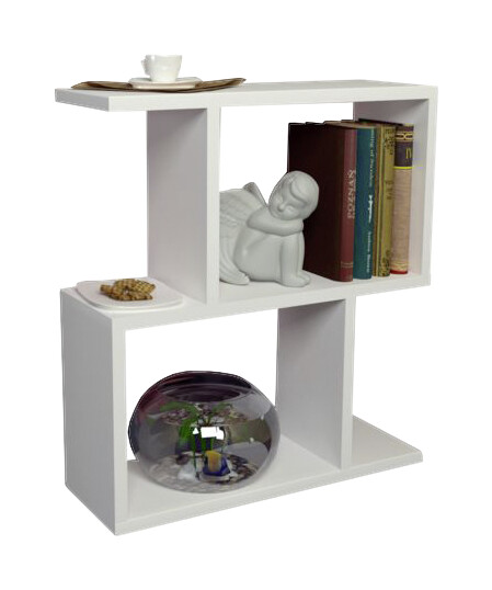 Beistelltisch Karinus weiß Spanplatte B/H/T: ca. 50x55x17 cm