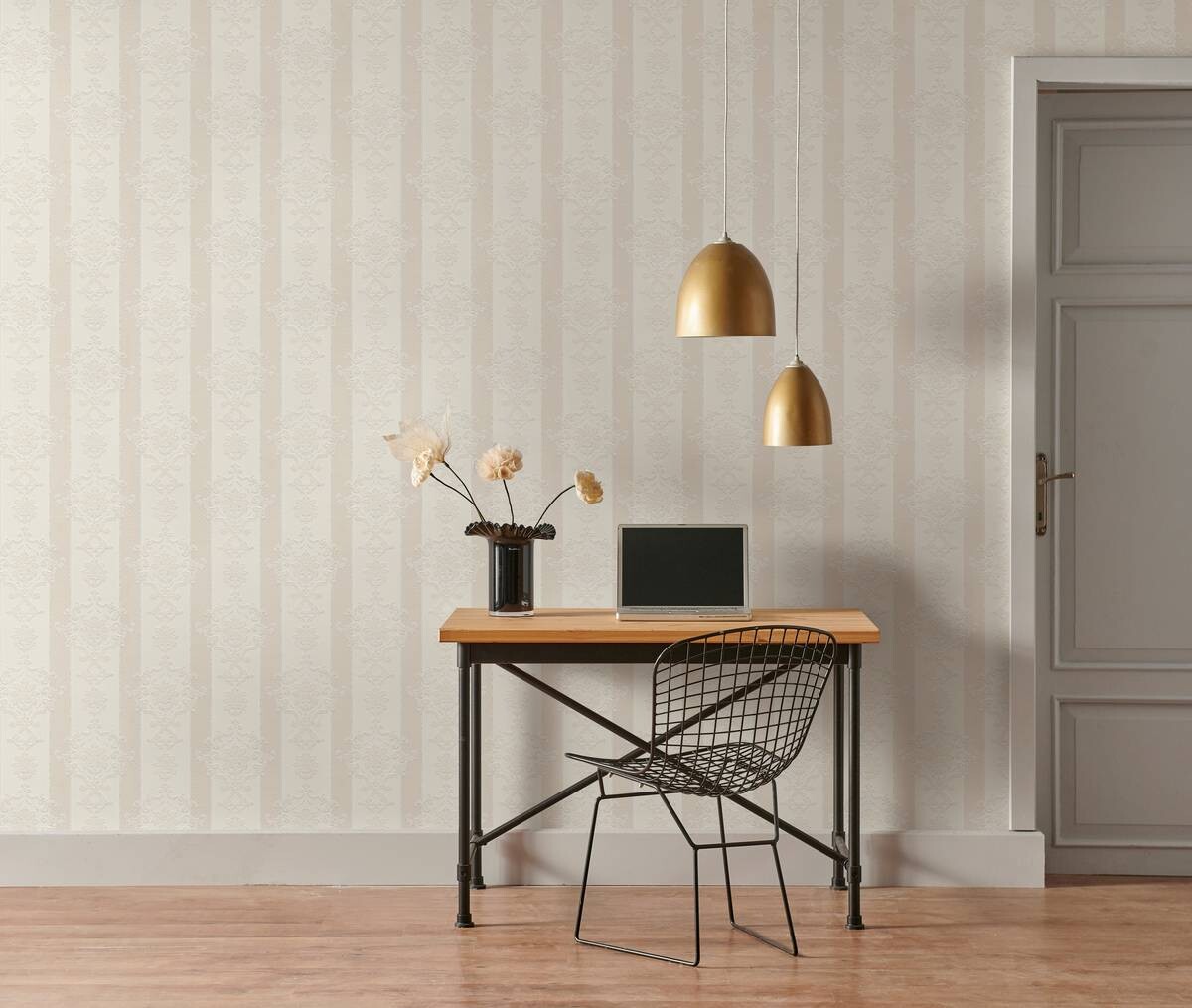 Erismann Vinyltapete Ornament beige B/L: ca. 53x1005 cm